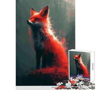 Fiery Fox in The Woods Puzzles for Adults 1000 Puzzles Art Work Gifts Analysis And Logic AntiStress Toys Suitable for People Aged 14 And Above (50x75cm)