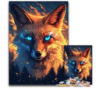 Fiery Fox Nature ForestJigsaw Puzzles for Adults 1000 Piece Difficult Puzzles for Adults for Birthdays And Holidays 1000 PCS(75x50cm)