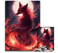Fiery Fox Under The MoonJigsaw Puzzle 1000 Pieces Jigsaw Puzzles for Adults Educational Brain Teaser Artistic HomeOffice Decor 14 Age 1000 PCS(75x50cm)