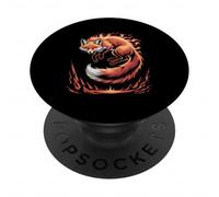 Fiery Fox Unleashed With Intensity PopSockets Adhesive PopGrip