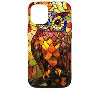 Fiery Glow Owl with Golden Feather Mosaic Case for iPhone 12/12 Pro