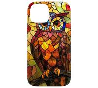 Fiery Glow Owl with Golden Feather Mosaic Case for iPhone 14
