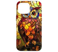 Fiery Glow Owl with Golden Feather Mosaic Case for iPhone 16 Pro Max
