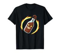 Fiery Hot Sauce Bottle Crazy Evil Spicy Face T-Shirt