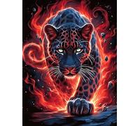 Fiery Leopard Cub 1000 Piece Pack Classic Jigsaw Puzzle Wildlife Pet Couple Puzzle Partners Ultra Difficult Wall Decor Easter New Year Eco Friendly Cardboard 1000 PCS
