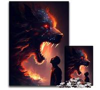 Fiery Manticore Fury1000Piece Jigsaw Puzzle Puzzles for Adults BrainChallenging DIY Decorative Game Family Interactive Toy 1000 PCS(38x26cm)