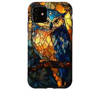 Fiery Owl with Sharp Feathers and Leafy Halo Case for iPhone 11