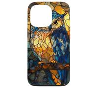 Fiery Owl with Sharp Feathers and Leafy Halo Case for iPhone 13 Pro