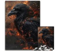 Fiery Raven1000Piece Jigsaw Puzzle Puzzles for Adults Birthday Gift Idea Challenging Brain Teaser Game 1000 PCS(75x50cm)