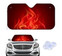 Fiery Red Pepper Car Windscreen Cover Sunshades, Frost Car Screen Cover Winter, Accessories Windscreen Ice Protector New Driver Gifts Screen Protector From Ice Window for Suv Van (135× 60 cm)