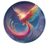 Fiery Red Phoenix with Rainbow-like Feathers Rätsel Für Erwachsene 1000pcs (67.5x67.5cm),Herausforderungsspiele