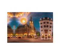 Fiery Red Street 1000 Piece Puzzle With Stylish Prints That Stimulates Creativity Concentration And Hands On Skills