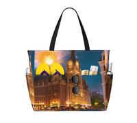 Fiery Red Street Multifunctional Beach Travel Bag Multi Pocket Fashionable Design Suitable for Various Outdoor Venues