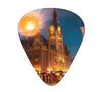 Fiery Red Streetguitar Plectrum 12 Piece Set, 3 Thicknesses With Case For Bass Guitar, &Electric Guitar And More.