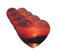 Fiery red sunset Car Air Freshener Cards for Women Men 4 Pack Cute Car Accessories Long Lasting Scent Car Diffuser Hanging Auto Aromatherapy Tablets Car Fresheners Gifts