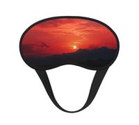 Fiery red Sunset Sleep Mask for Side Sleeper Soft Breathable Sleeping Eye Mask Blackout Silk Eye Sleep Shade Cover with Elastic Strap Night Blindfold for Women Men Travel Nap