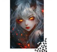 Fiery Silver Eyes 1000-Piece Adult Jigsaw Puzzle, 70x50cm/1000pcs; White Card Pieces for Easy Sorting; to Return to Whenever Time Permits