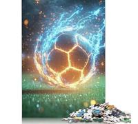 Fiery Soccer Ball Puzzles for Adults 1000 Pieces Puzzles for Adults & Teenager Age 12 Years Up Christmas Eve Gifts 1000pcs (75x50cm)