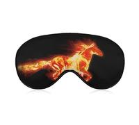 Fiery Stallion Horse Sleep Mask Night Cover Eye for Women Men BlockLight for Airplane Travel Nap Adjustable Strap