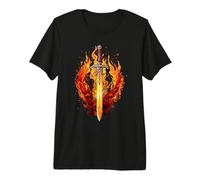 Fiery Sword on Fire Premium T-Shirt