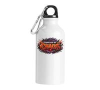 Fiery Text Surrounded by Dark Chaos Tourist Water Bottle White