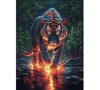 Fiery Tiger Cub 300 Piece Jigsaw Puzzle Pack Wildlife Pet Teens Beginners Cognitive Development Puzzle Fans Group Play Anniversary Recycled Cardboard 300 PCS