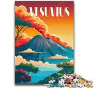Fiery Vesuvius Jigsaw Puzzles for Teenagers 1000 Piece, Family Activity with Matching Poster And Trivia Sheet for Age 14+ 1000pcs(50x75cm)