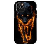 Fiery Wolf Art Wild Animal Flame Effect Case for iPhone 11 Pro