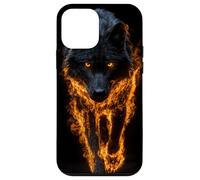 Fiery Wolf Art Wild Animal Flame Effect Case for iPhone 12 mini