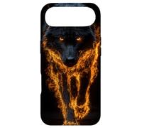 Fiery Wolf Art Wild Animal Flame Effect Case for iPhone Air