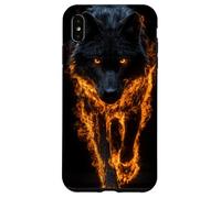 Fiery Wolf Art Wild Animal Flame Effect Case for iPhone XS Max