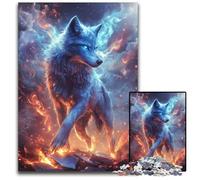 Fiery WolfPuzzles 1000 Pieces for Adults paper Jigsaw DIY Decoration Brain Challenge for Adult Family 1000 PCS(38x26cm)