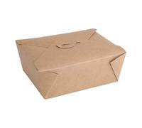 Fiesta Green Cardboard Takeaway Food Containers 152 mm/1.2 Litre (Pack of 200), Brown, Size: 65(H) x152(W) x121(D) mm, PE Lined Prevents Leaking, Easy to Open, FN895