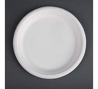 Fiesta Compostable Bagasse Plates Round 260mm (Pack of 50)