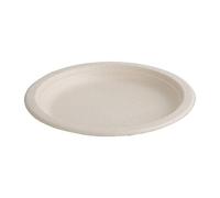 Fiesta Compostable Bagasse Round Plate 7'' Natural Colour (Pack 50)