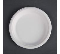Fiesta Green Compostable Bagasse Plates Round 179mm (Pack of 50)