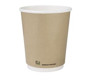 Fiesta Compostable Coffee Cups Double Wall 227ml / 8oz (25 Pack)