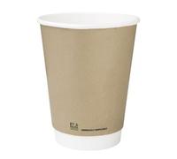 Fiesta Compostable Hot Cup Double Wall Kraft, 12 oz, Sleeve 25