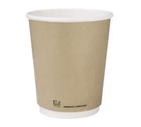 Fiesta Compostable Hot Cup Double Wall Kraft, 8 oz, Box 500