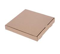 Fiesta Compostable Plain Cardboard Pizza Boxes 12 inch (Pack of 100), Kraft Colourway, Corrugated Construction, Takeaway Pizza Boxes, Recyclable, Home or Catering Use, DC724