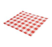 Fiesta Compostable Red Gingham Greaseproof Sheets, 250x250 mm, Pack 200