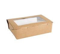 Fiesta Green Compostable Salad Boxes with PLA Windows 1600ml (Pack of 200)