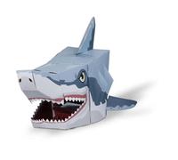 Fiesta Crafts 3D Shark Mask Kit - Colourful & Easy to Assemble Shark Head Costume - Complete Arts and Crafts Set to Improve Motor Skills, Creativity, & Imagination - Fits Kids & Adult Heads