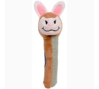 Fiesta Crafts Alpaca Baby Sensory Rattle - Squekaboo Squeaker Toy for Newborns & Toddlers - Made of Soft Plush & Corduroy for Different Textures - Fun, Interactive, & Colourful Rattles for Babies