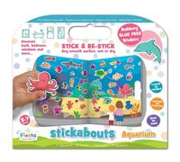 Fiesta Crafts Aquarium Stickabouts Sticker Set for Kids - Resuable Non-Glue Stickers - Learning Educational Activity Toy for Storytelling and Imaginative Play, Ages 3 to 7 Years