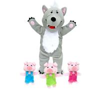 Fiesta Crafts Big Bad Wolf With 3 Little Pigs Hand Puppet