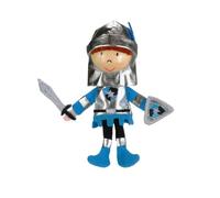 Fiesta Crafts Blue Knight Finger Puppet Fabric Interactive with Wooden Head Fiesta Crafts Multicolor
