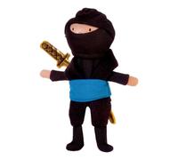 Fiesta Crafts Blue Ninja Finger Puppet with Wooden Head Fiesta Crafts Multicolor