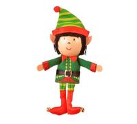 Fiesta Crafts Boy Elf Finger Puppet Fabric Interactive Toy with Wooden Head Fiesta Crafts Multicolor