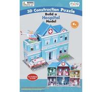 Build A 3D Hospital Puzzle Construction Model Craft Kits for Kids by Fiesta Crafts - Educational DIY Craft Toy - Building Model for Kids Ages 5 Years+